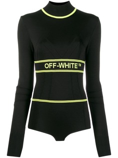Off-White спортивный купальник с логотипом