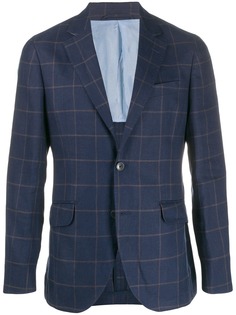Hackett однобортный блейзер в клетку