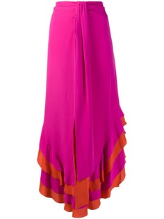 Diane von Furstenberg юбка миди с оборками