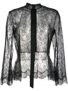 Olivier Theyskens прозрачная кружевная блузка