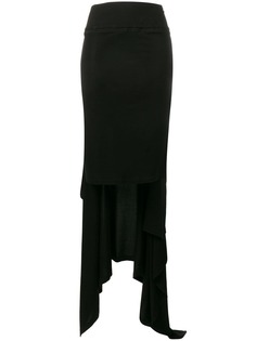 Yohji Yamamoto юбка асимметричного кроя с драпировкой