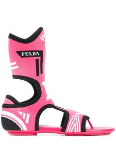 Prada жаккардовые сандалии