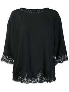 Ermanno Ermanno блузка с фестонами и цветочным принтом