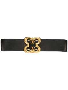 Chanel Pre-Owned широкий ремень с декорированной пряжкой