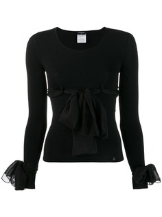 Chanel Pre-Owned блузка 2004-го года с декоративными бантами