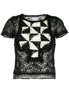 Chanel Pre-Owned блузка 2004-го года с геометричным узором