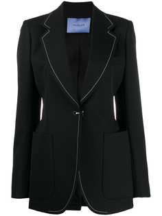 Mugler блейзер с контрастной строчкой