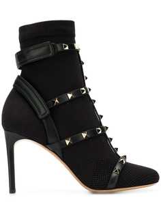 Valentino ботильоны с ремешками и отделкой Rockstud