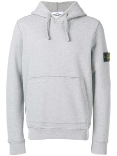 Stone Island logo patch hoodie