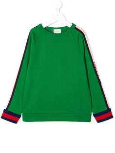 Gucci Kids толстовка с логотипом на рукавах