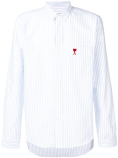 AMI Paris полосатая рубашка с воротником на пуговицах
