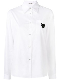 Miu Miu рубашка с отделкой на кармане