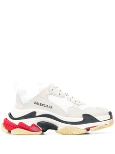 Balenciaga кроссовки Triple S на трехцветной подошве