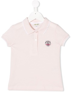 Kenzo Kids рубашка-поло с заплаткой с логотипом