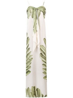 Johanna Ortiz платье макси с принтом пальм