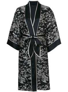 Josie Natori халат с запахом Pagoda