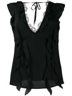 Cavalli Class топ с кружевной отделкой