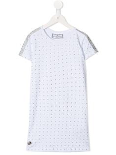 Philipp Plein Junior декорированное платье-футболка