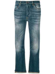 6397 укороченные расклешенные джинсы