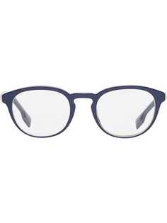Burberry Eyewear очки в круглой оправе с полоской Icon Stripe