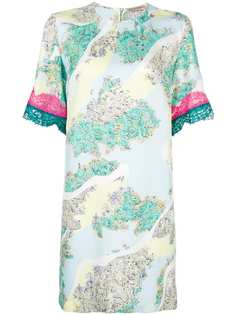 Emilio Pucci платье-футболка с кружевной вставкой