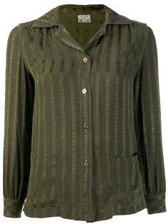 Céline Pre-Owned рубашка 1970-х годов в полоску с вышивкой