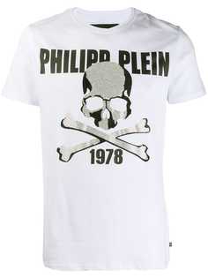 Philipp Plein футболка с круглым вырезом и декором Skull