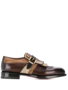 Santoni лоферы с бахромой