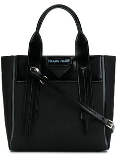 Prada сумка-тоут с нашивкой логотипа