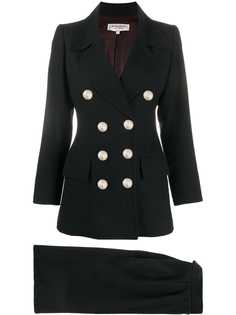 Yves Saint Laurent Pre-Owned двубортный пиджак с юбкой