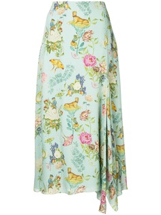 Vilshenko юбка с цветочным принтом
