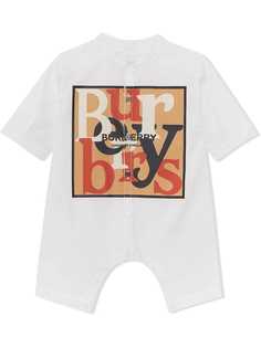 Burberry Kids комбинезон с принтом и логотипом