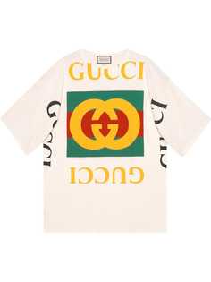 Gucci футболка оверсайз с логотипом Interlocking G