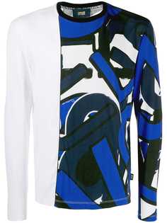 Cavalli Class топ из джерси с принтом