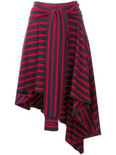 Sonia Rykiel юбка асимметричного кроя в полоску
