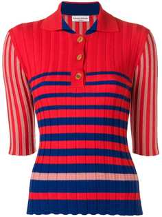 Sonia Rykiel джемпер-поло в полоску