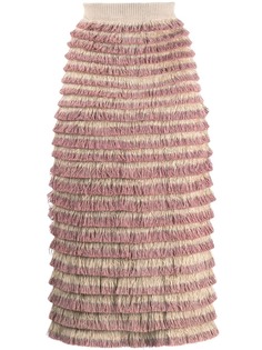 Burberry Pre-Owned юбка 2000-х годов с бахромой