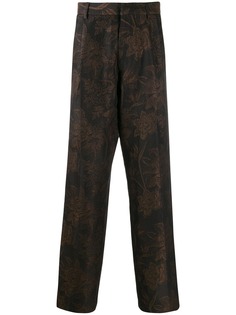 Etro зауженные брюки с узором