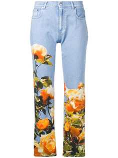 MSGM прямые джинсы с цветочным принтом
