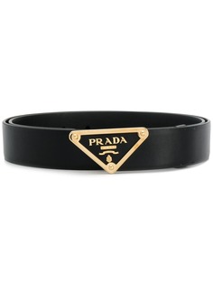 Prada ремень с металлическим логотипом