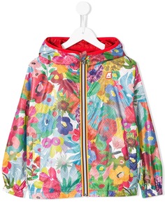 K Way Kids непромокаемая куртка с цветочным принтом