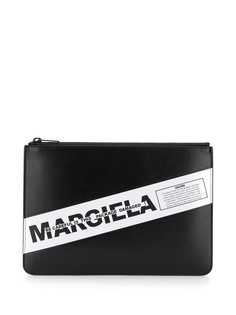 Maison Margiela клатч с контрастным логотипом
