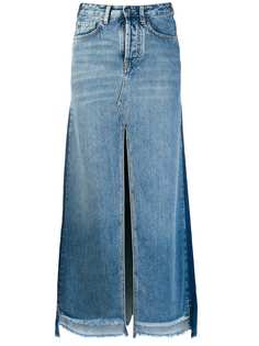 Marcelo Burlon County Of Milan двухцветная джинсовая юбка