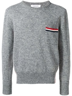 Thom Browne пуловер с отделкой в полоску RWB