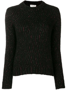 Saint Laurent джемпер с эффектом металлик