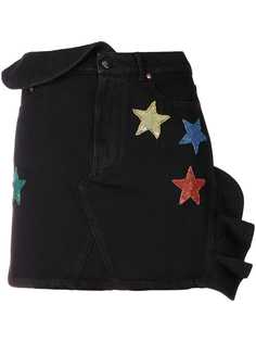 Valentino джинсовая куртка с вышивкой пайетками в форме звезд
