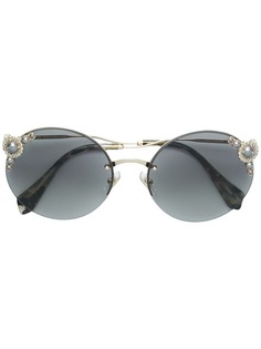 Miu Miu Eyewear солнцезащитные очки округлой формы