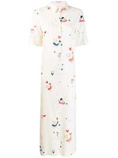 Chinti and Parker платье-рубашка с принтом
