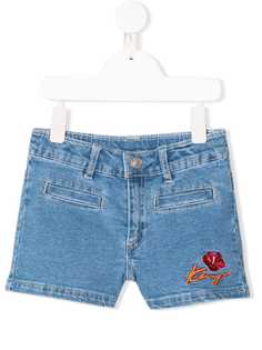 Kenzo Kids джинсовые шорты с вышитым логотипом