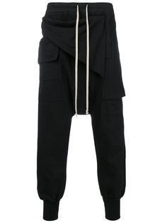 Rick Owens DRKSHDW спортивные брюки с заниженным шаговым швом